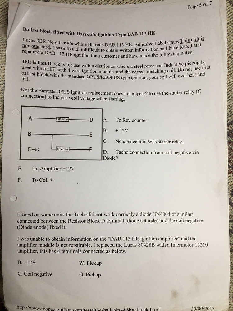 Ballast Resistor V12 Etype V12Engine Jaglovers Forums