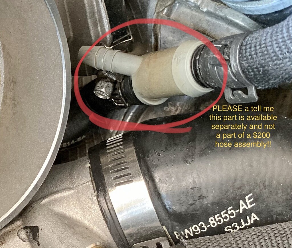 DIY throttle body cooling hose plastic plumbing upgrade X351 Jag