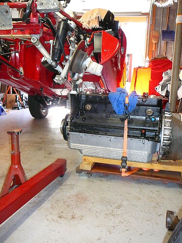 Car Lifted Engine Rolled Out the Side P1110699