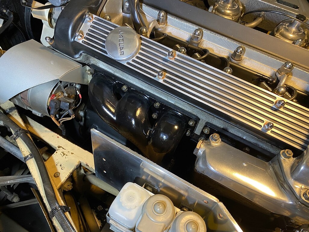 Painting exhaust manifolds in situ EType Jaglovers Forums