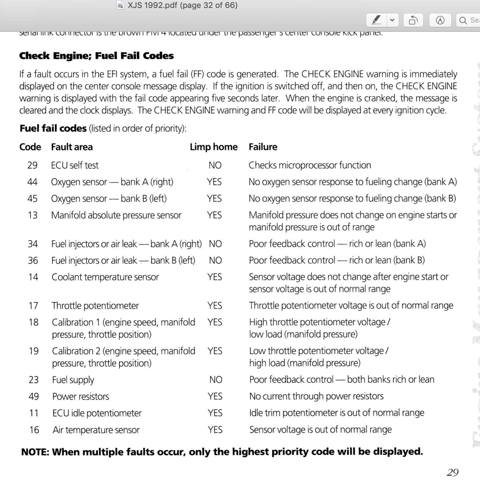 V12 5.3 1991 Facelift Fault Code FF13 XJS Jaglovers Forums