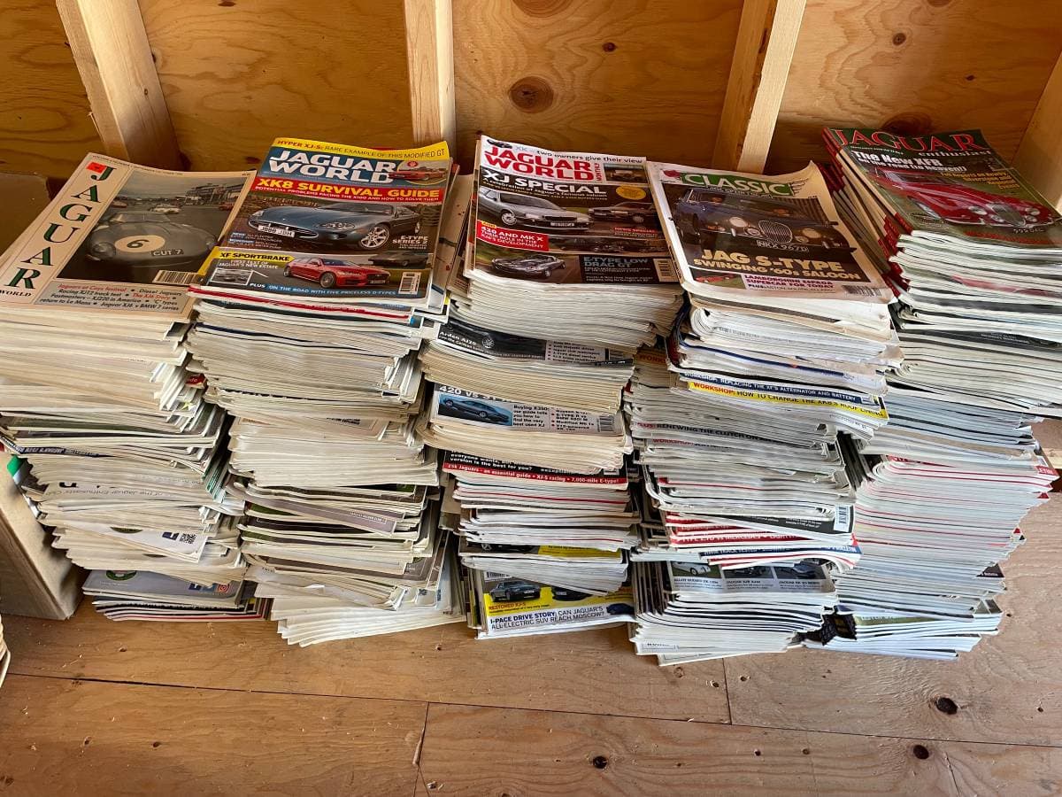 30 year collection of jaguar magazines on Craigslist Vancouver, BC