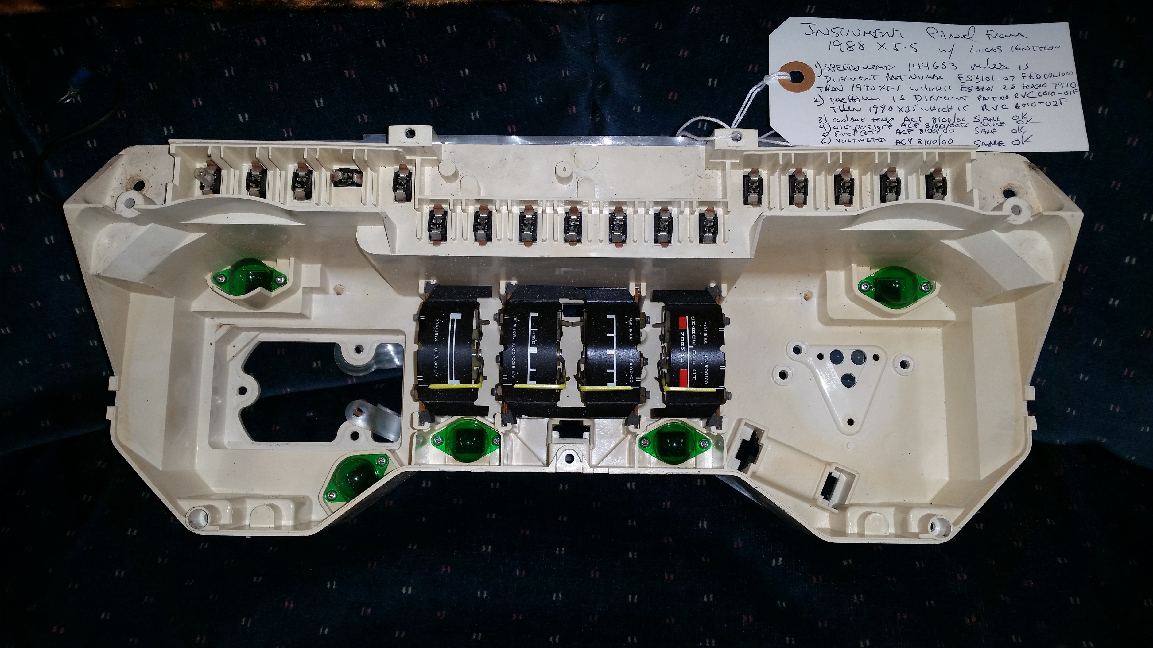 Jaguar Xjs Xj Xj Dash Warning Info Center Panel Lights Ships My XXX